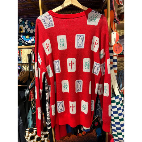 ＜予約商品＞【香港 ☆ Hoopla HK】麻雀套頭衫  ２色展開  / Mahjong Oversize Crew Neck Pullover  #R310237N