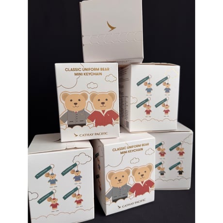 【香港☆ CATHAY PACIFIC 】＜盲盒＞Classic Uniform Bear Mini Keychain  /  國泰精品☆ 創立80週年紀念アイテム  #R6063057R