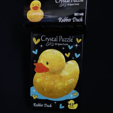 【香港☆躍雨士多】黄鴨３Dクリスタルパズル  / CRYSTAL PUZZLE RUBBER DUCK　#308291N