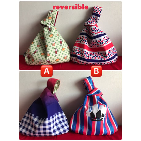 【香港☆KNOT BAG】TRAVEL BAG  萌え～な２柄  /   ランチバッグでもOK  #SS308301
