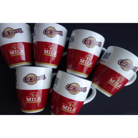 【香港☆茶餐廳食器】＜コラボマグ＞”瑞士珈琲室”  黑白淡奶BLACK&WHITE / 衝撃に耐えて頑張るMug  #6032963R