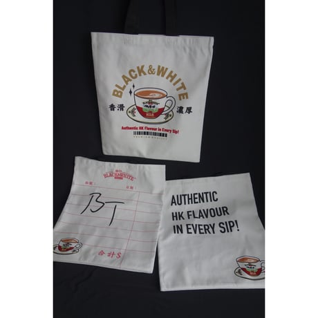 【香港☆2026黑白®85周年之旅】＜TOTE BAG＞黑白淡奶BLACK&WHITE / かなりかわいい３種類  #607294R