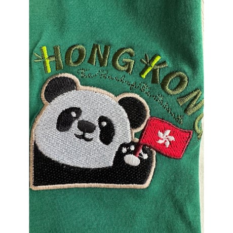 【香港☆Elegant Tang】 パンダワッペンと刺繍T恤・３色  /　婦人Lサイズ 半袖Ｔシャツ  #6033132N