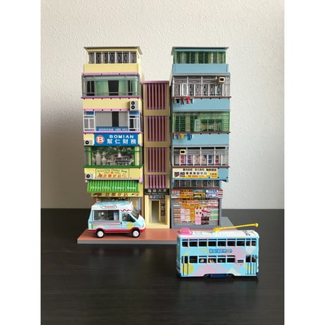 >SALE<【お願い事項】を良く読んで下さい【香港☆組合香港屋】＜No.BC-97610＞Miniature 1:76 SCALE /   HONG KONG COMBINATION BUILDING