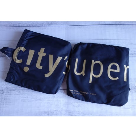 【香港☆city super】絶賛☆おすすめ＜NEW＞ 環保袋・ECO BAG / Lサイズ　黑×金  #3022810N