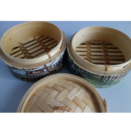 ☆手作☆【香港・香港情】  手繪竹蒸籠・HANDMADE ２種類　#2403S44