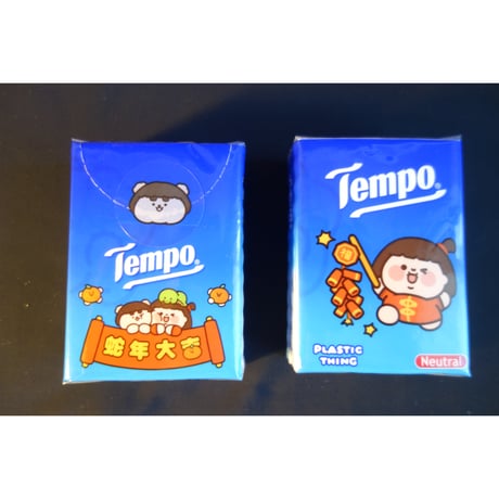 【香港☆Tempo】2025新年「蛇年大吉・新年限定印花」＜36P＞ /  使い捨てハンカチ（ティッシュ）#501301R
