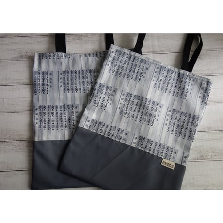 ☆Handmade☆【香港 / 淳記手作】淳記士多のシャッター柄「マチ無し」TOTE BAG / 「鐵閘」