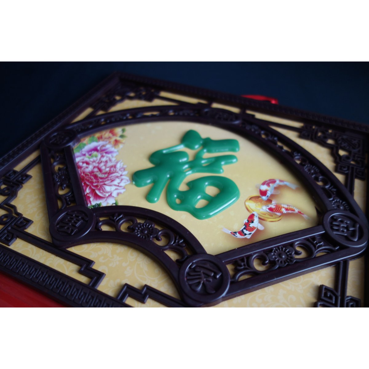 翡翠風です。どうか？です。装飾品。 香港☆福】大判 2026年 月暦 / 翡翠風の福と装飾が美しいです #5112327N