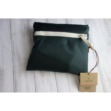 ＜リクエストご予約＞超級＜推＞【香港☆ CATHAY PACIFIC 】國泰精品☆ FOLDABLE DUFFLE  /  キャセイグリーンが光ります　#R608175R