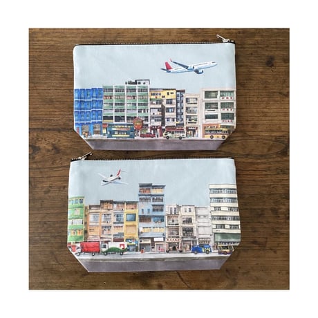 ＜予約商品＞☆手描き水彩画☆【香港 ☆ Bymamalaterre】＜Pouch＞５種類  /  チャイニーズフラスコ♡  #R602266R