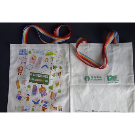 ＜リクエスト予約販売＞【香港☆香港電車】120th紀念☆麥兜　TOTE BAG  /  叮叮×Mcdull 布袋  #R409091R