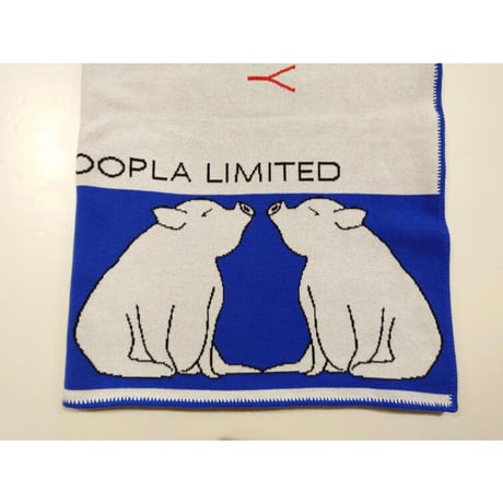 ＜予約商品＞【香港 ☆ Hoopla HK×大白兔】クロスオーバー　大白豬針織毛毯  / White Piggy Knitted Blanket  #310216N