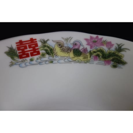 【香港☆士多】　「囍の文字」「鴛鴦」「蓮の花」 /　お皿の縁が華やかな「輪花」　#6062936N