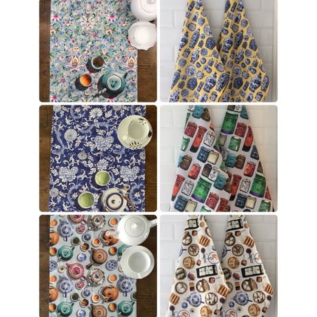 ＜予約商品＞手描き水彩画☆【香港 ☆ Bymamalaterre】「☆彡NEW☆彡 砵典乍街 」＜Tea Towel＞  / Pottinger Street  #410116R