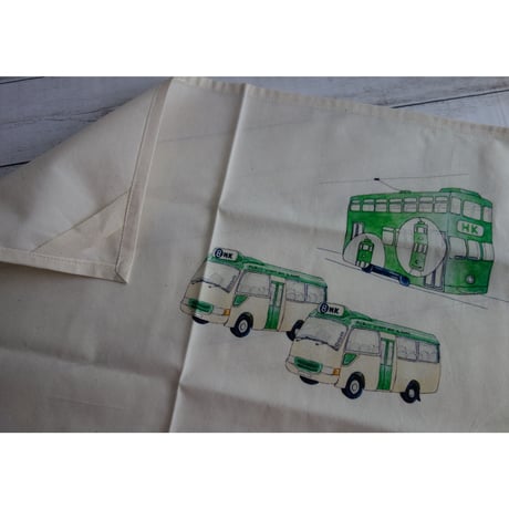 ☆Handmade☆【香港 ☆ FEML】＜Tea Towel＞２種類 /  「紅A」「香港公共交通」  #2121817N