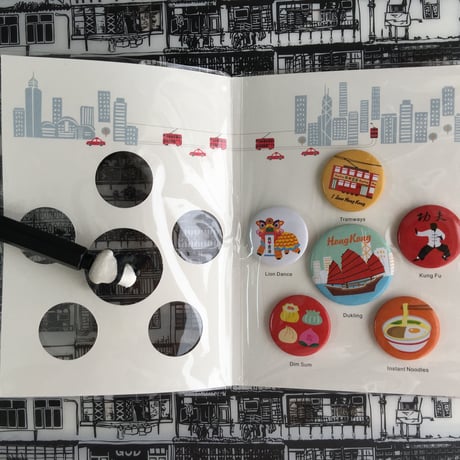 【香港☆Special Lapel badge】個性胸章 / 缶バッジ6個set  #406291R