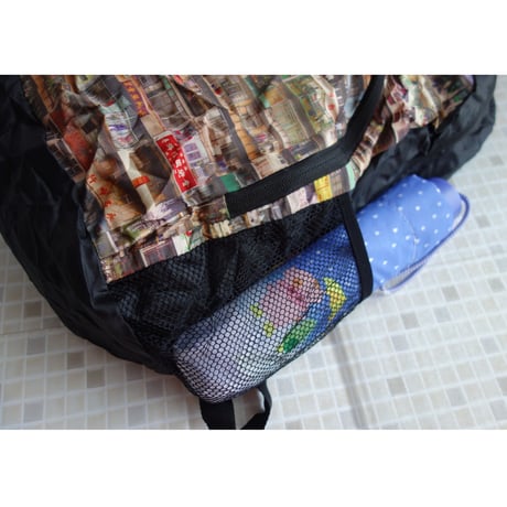 【香港☆G.O.D.】荷物が増えた時に便利！Foldable backpack  /  「油麻地」  Yau Ma Tei  #412305R