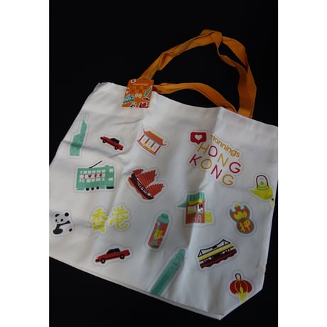 【香港☆萬寧】＜mannings＞特色香港柄  Tote BagBag /  Two Wayで使い勝手が良いです♡  #4053040N