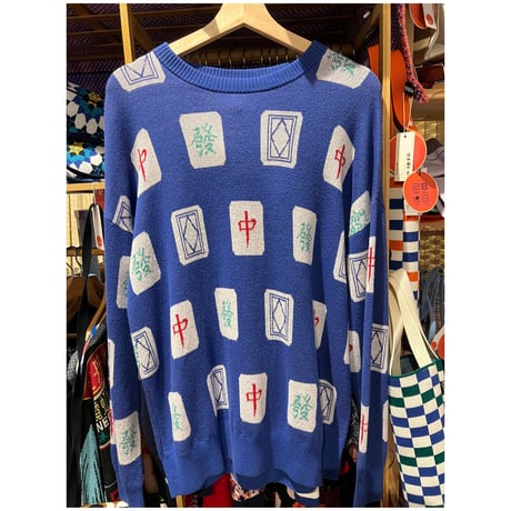 ＜予約商品＞【香港 ☆ Hoopla HK】麻雀套頭衫  ２色展開  / Mahjong Oversize Crew Neck Pullover  #R310237N