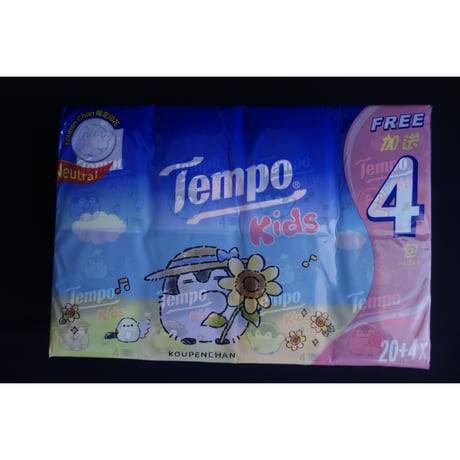 【香港☆Tempo/kids】<12pcs/24pcs>無香印花＜KOUPENCHAN ＞ 使い捨てハンカチ（ティッシュ） / 1パック  #512304R