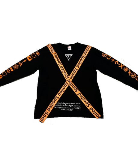 SPOILEDテープ付きロングTシャツ