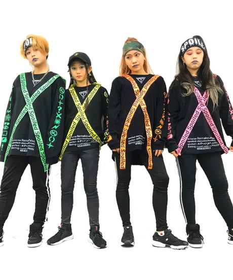 SPOILEDテープ付きロングTシャツ
