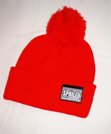 ボンボン付ニットCAP