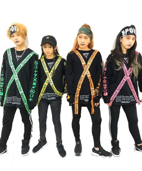 SPOILEDテープ付きロングTシャツ