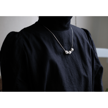 アサツキのつぼみ　3個　Silver Necklace