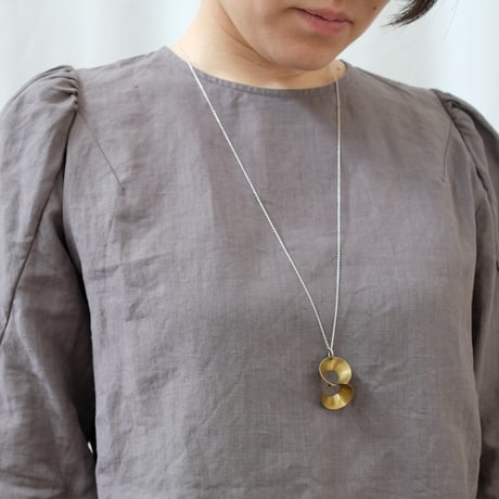 pump (L) brass necklace -無地-