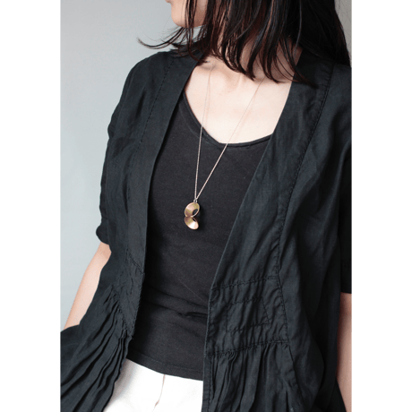 pump (L) brass necklace -無地-