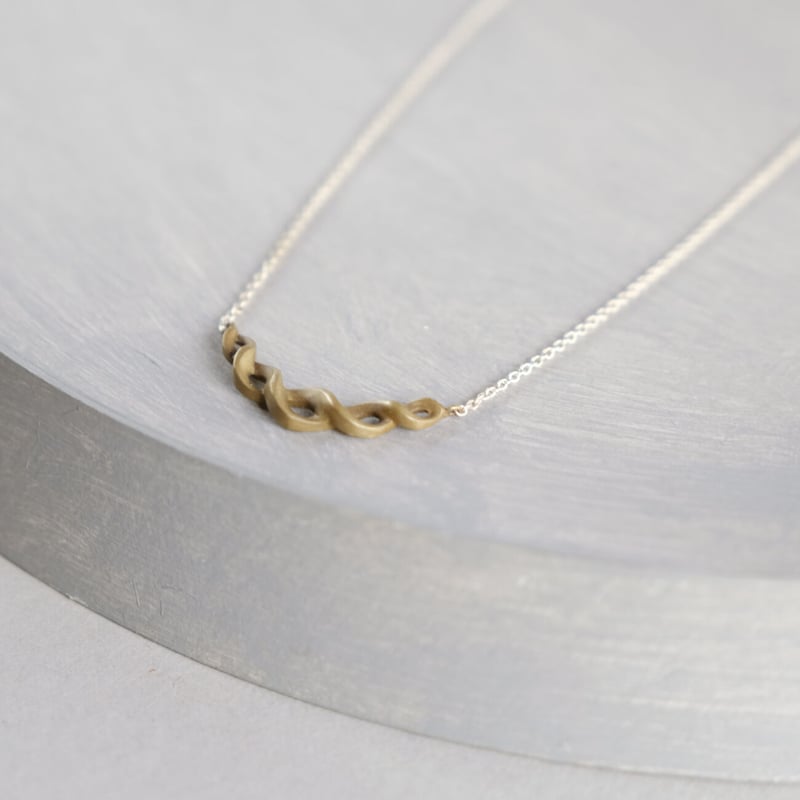Kazenami brass Necklace | 鶫 tsugumi 銀小物製作所 onli