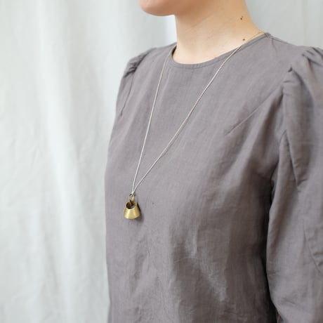 bobo (S) brass necklace -無地-