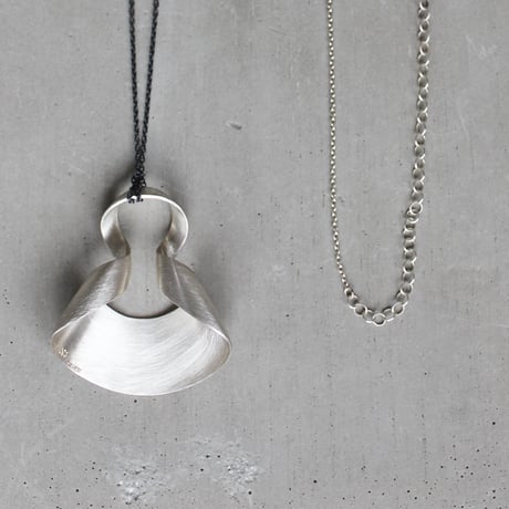 bobo (M) silver necklace -無地-