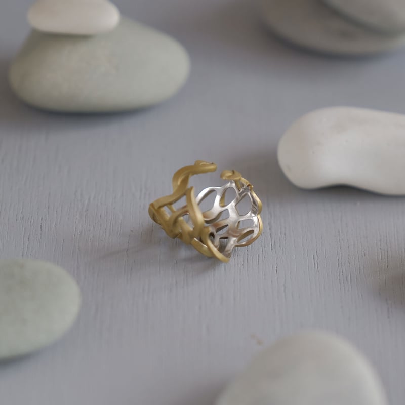 RANMA brass ring -Nami1- | 鶫 tsugumi 銀小物製作所 onl