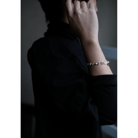 Black moor (S) 5 piece Silver Bracelet