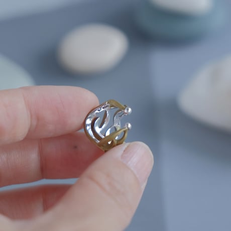 RANMA brass earcuff