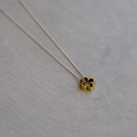 clover brass necklace
