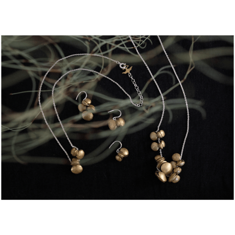 ヤマノイモのタネ M brass pierce （片耳）