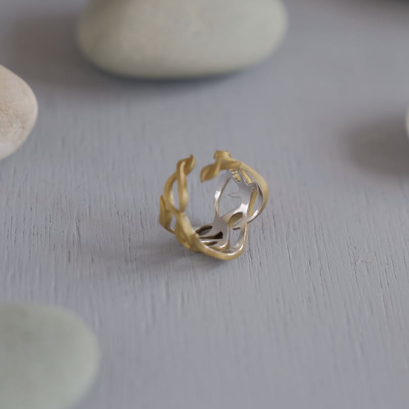 RANMA brass ring -Nami2- | 鶫 tsugumi 銀小物製作所 onl