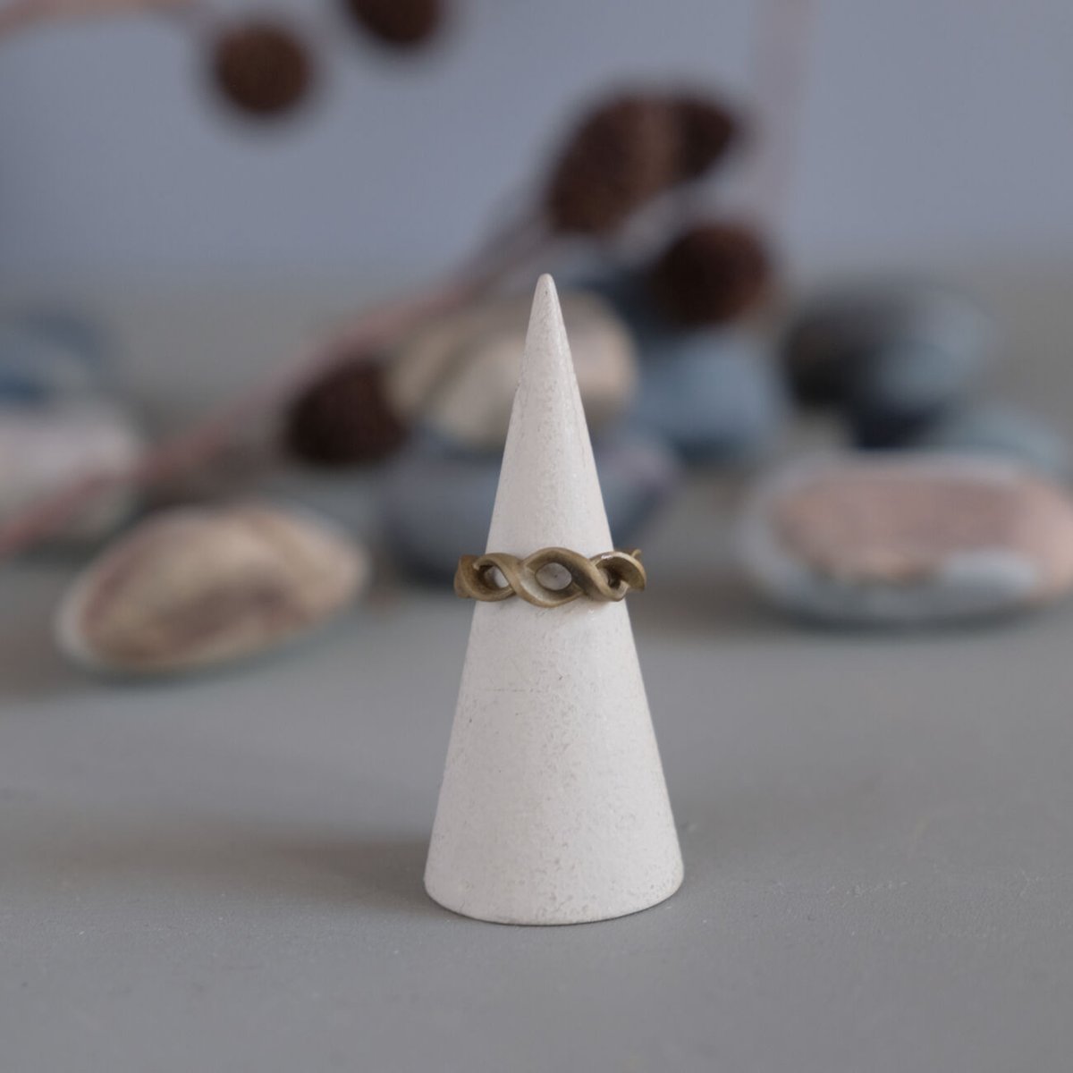 鶫銀小物製作所 Kazemami Brass Ring 15号 Kazenami Brass Pinky Ring | 鶫 tsugumi 銀小物製作所 o