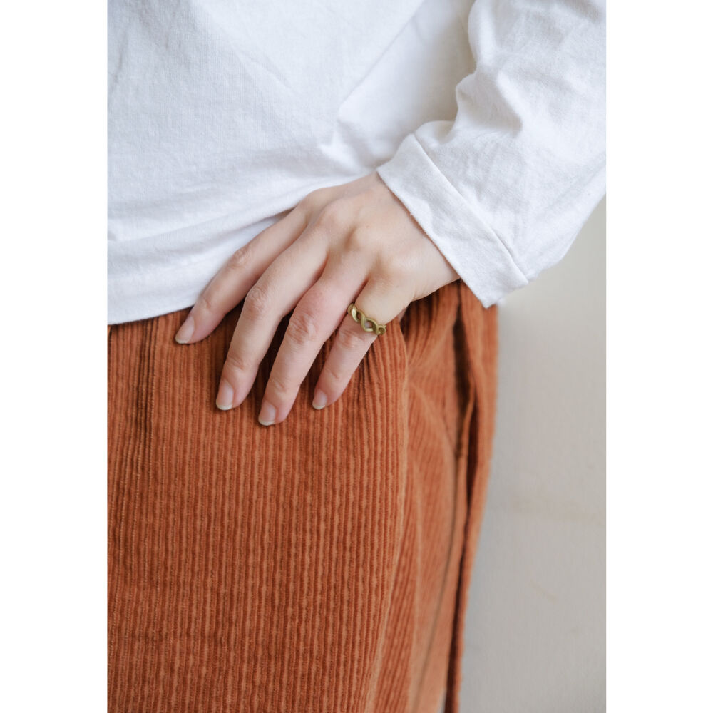 Kazenami Brass Pinky Ring | 鶫 tsugumi 銀小物製作所 o