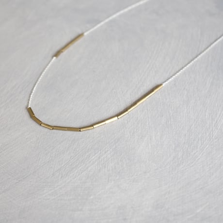 PIPE brass necklace