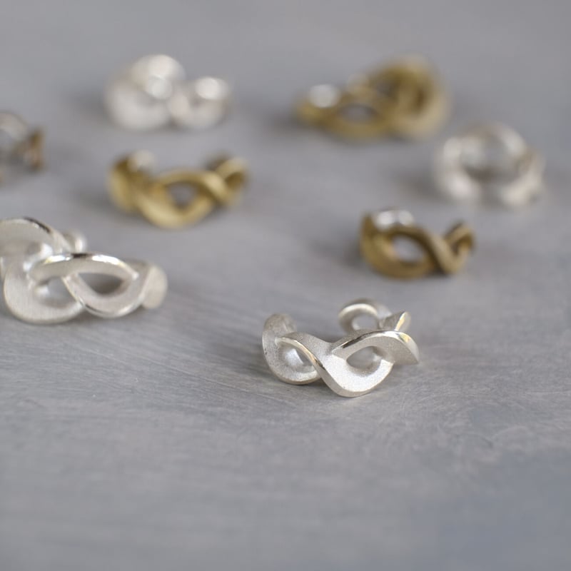 Kazenami silver earcuff (S-2) | 鶫 tsugumi 銀小物製作