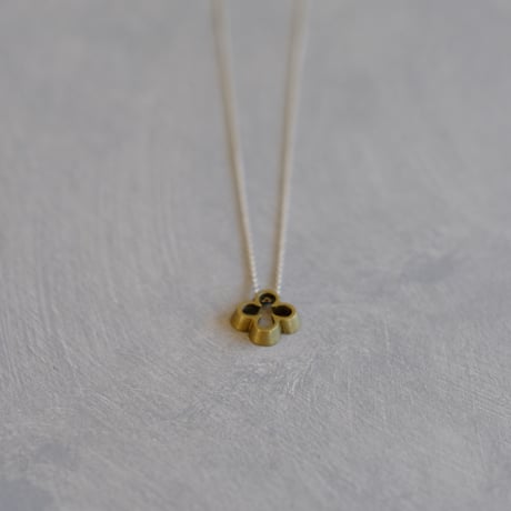 clover brass necklace