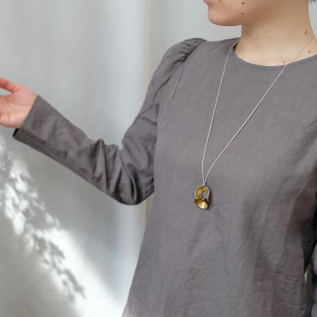 pump (L) brass necklace -無地-