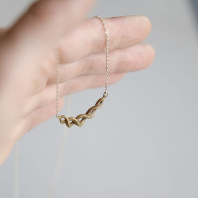 Kazenami brass Necklace | 鶫 tsugumi 銀小物製作所 onli
