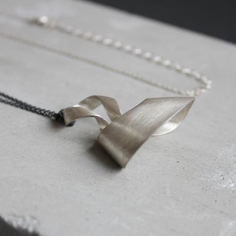 bobo (M) silver necklace -無地-