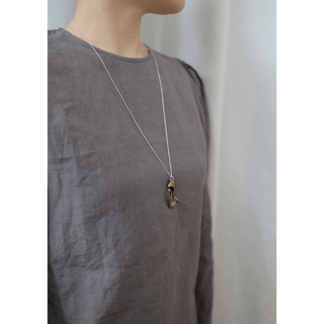 kanban brass necklace